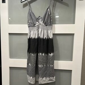 Daytrip Black and White Y2K Sleeveless Boho Sundress